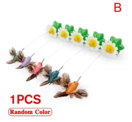 Electric Butterfly Cat Toy Shake Rotating Flying Automatic Humming Bird Intelligence Training Funny Pet Toys Random Color