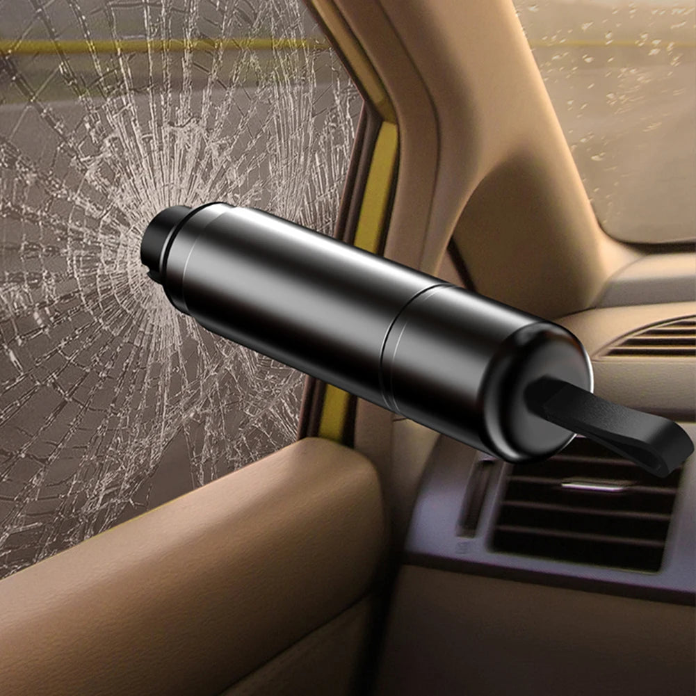 Auto Emergency Glass Window Breaker Aluminum Alloy Seat Belt Cutter High Hardness Life-Saving Car Emergency Escape Hammer