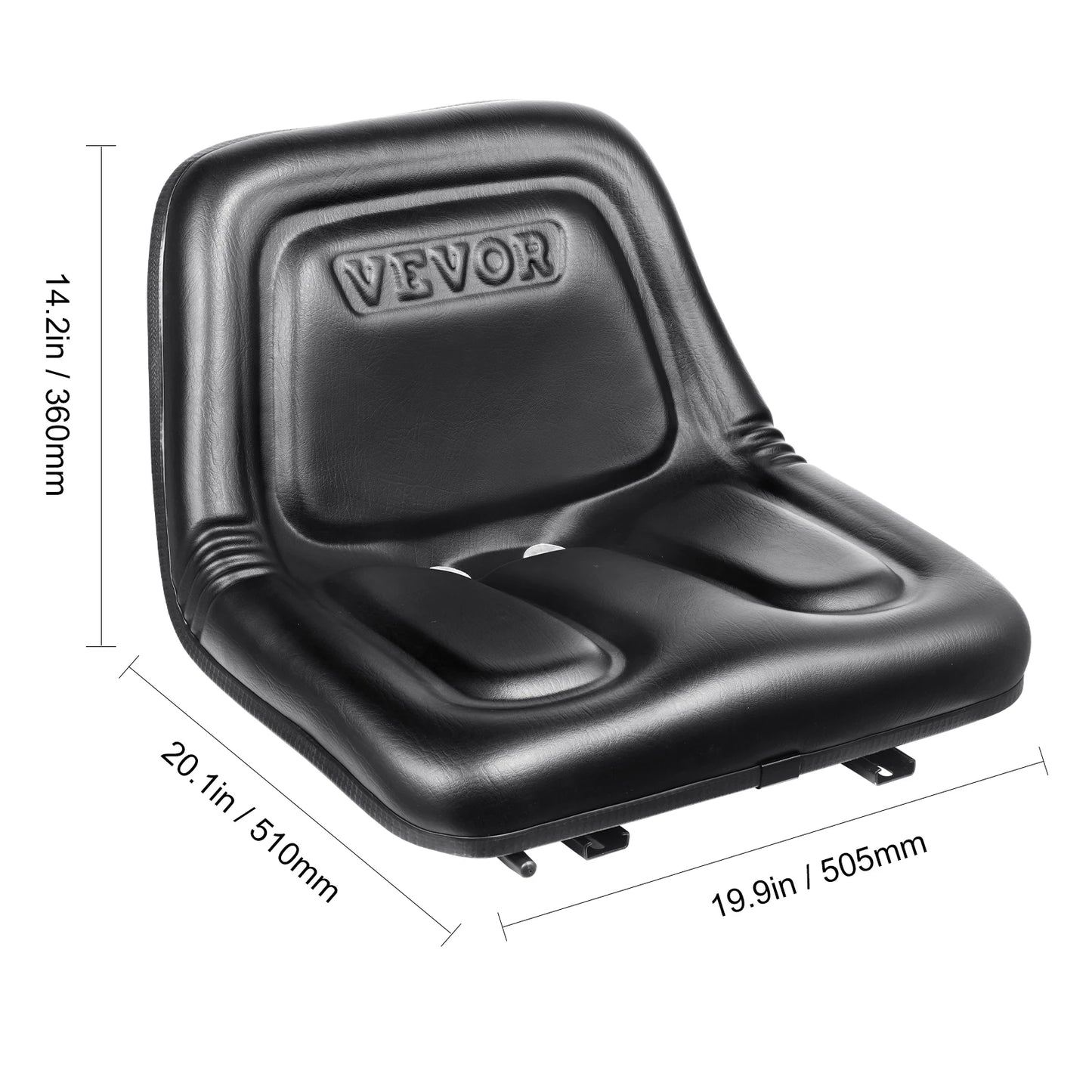 SucceBuy Universal Forklift Seat Fold Down Tractor Seat Comfortable Forklift Seat with Adjustable Angle Back and Micro Switch