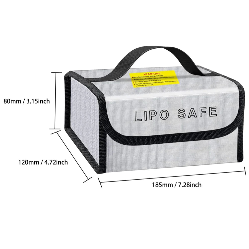 185x75x60mm Square RC LiPo Safe Bag Battery Safety Fireproof Explosionproof Guard Battery Protection Charging Sack For RC Toy