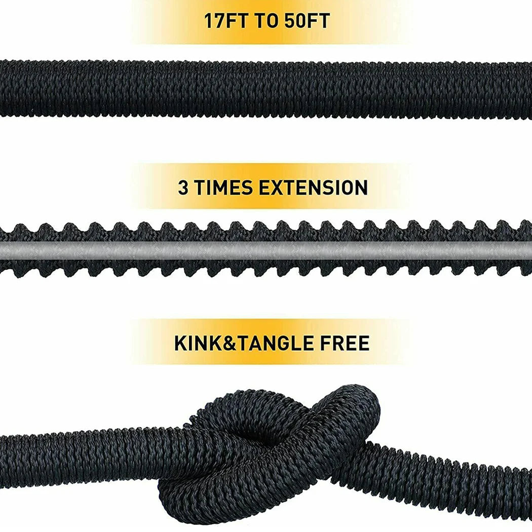 PORIYA 25-100FT Flexible Expandable Garden Water Hose Pipe Car Wash W/ Spray Nozzle Gun