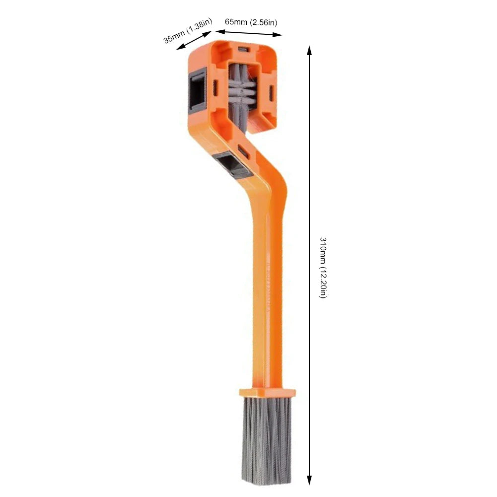 Bicycle Chain Clean Brush Double Head Motorcycle Chain Cleaning Brush Multifunction Portable Chain Gear Cleaning Tool