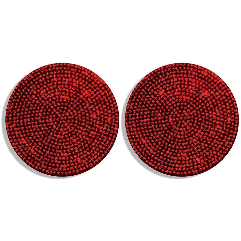 2pcs Bling Creative Auto Car Accessories For Woman Rhinestone Anti Slip Universal Cup Holder Diamond Car Coaster