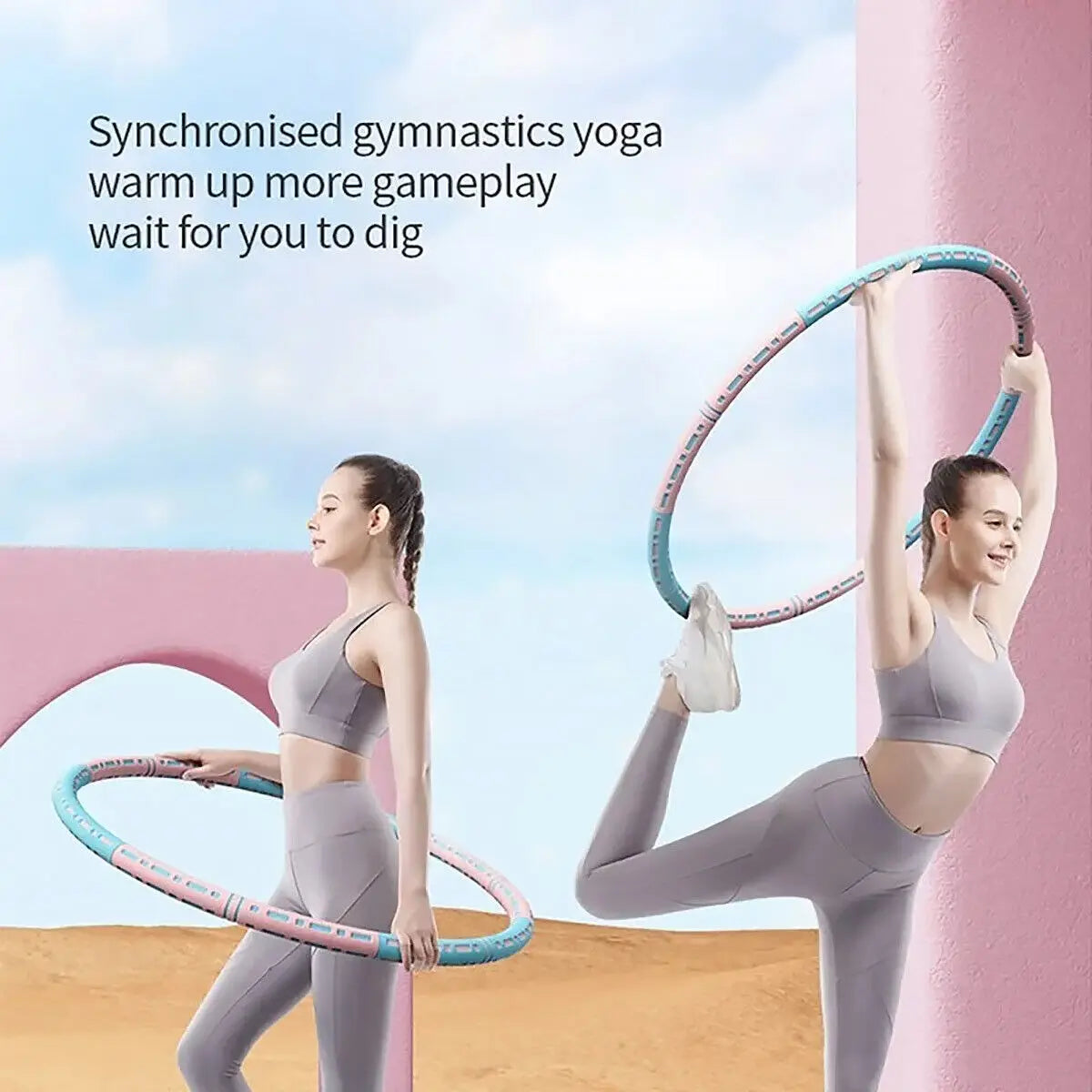 Fitness Hula Hoop Detachable Home Exercise Lose Weight Workout Adults Hoola NEW