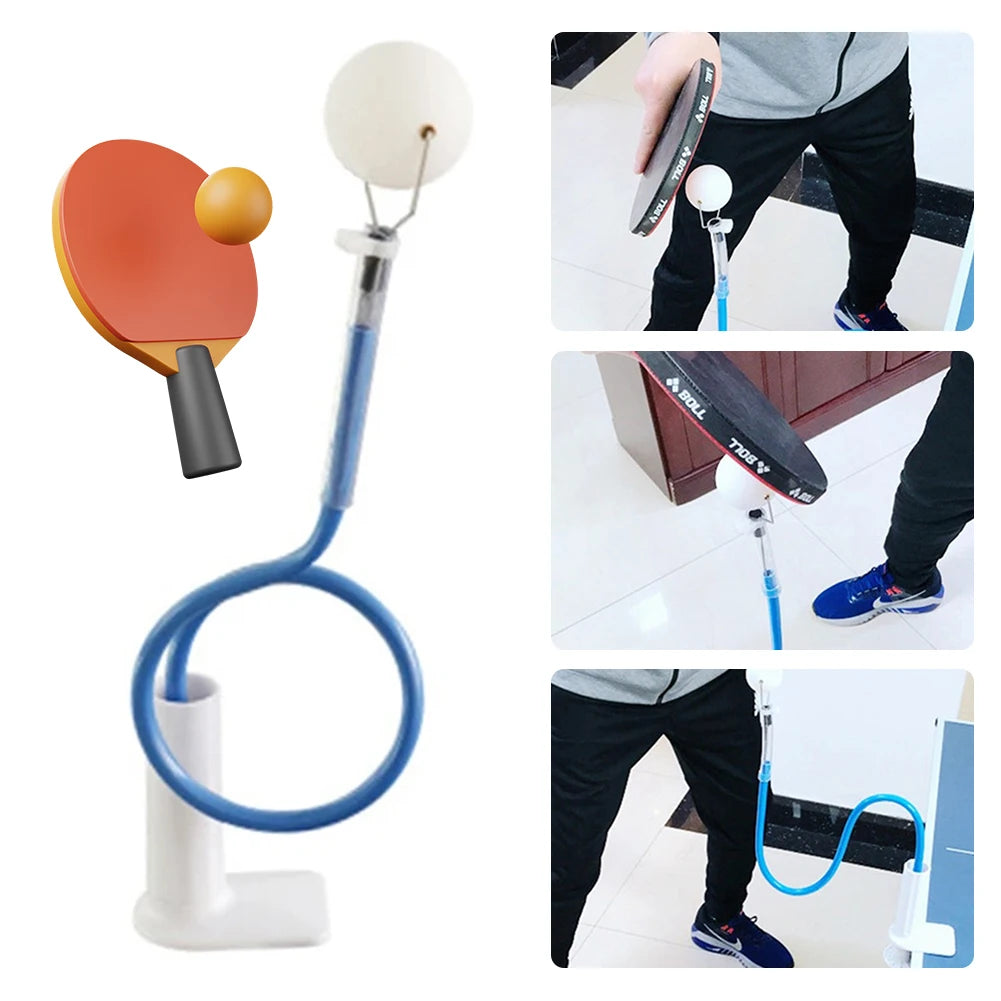 Table Tennis Ball Trainer Pingpong Practice Training Device Rapid Rebound Ping Pong Machine with Table Clamp for Beginners