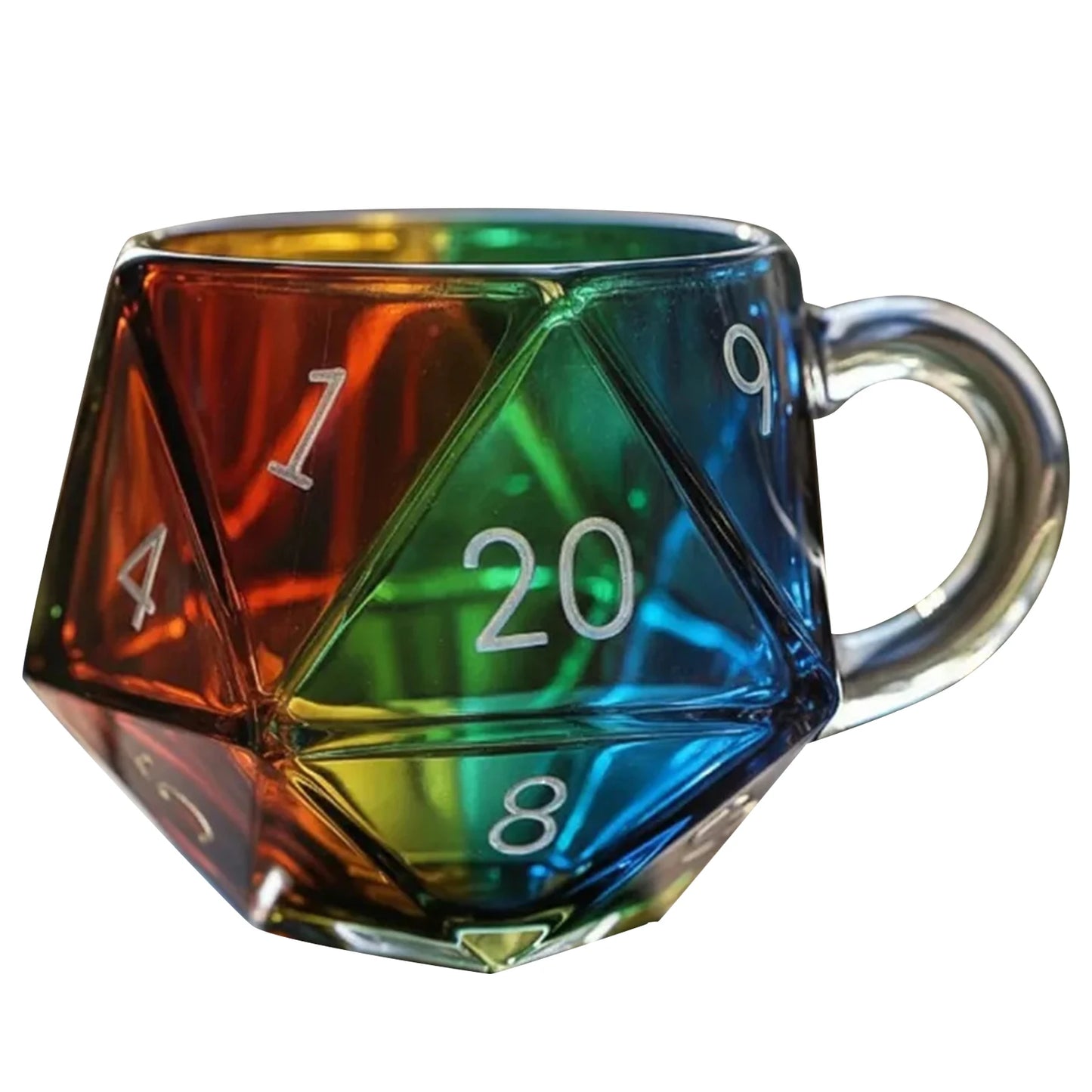 Glassware Mugs Elegant Original Breakfast Cups Polyhedral Dice Coffee Cup for Birthday Awesome Mug