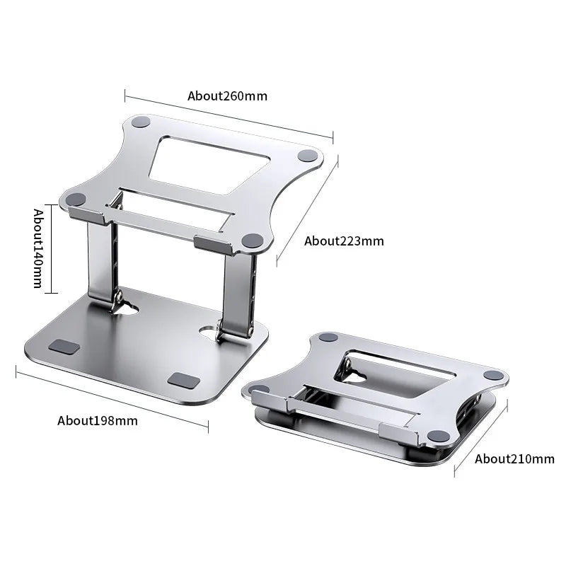 Phone Tablet Stand Adjustable Aluminum Alloy Laptop Tablet up to 17" Laptop Portable Folding Stand Cooling Stand Support