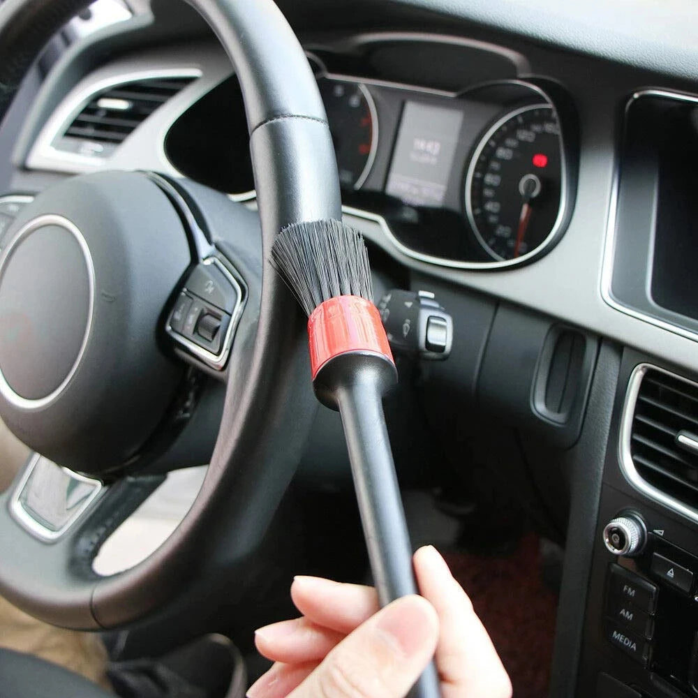 10PCS Car Detailing Cleaning Brush Set For Dashboard Crevice Engine Wheel Air