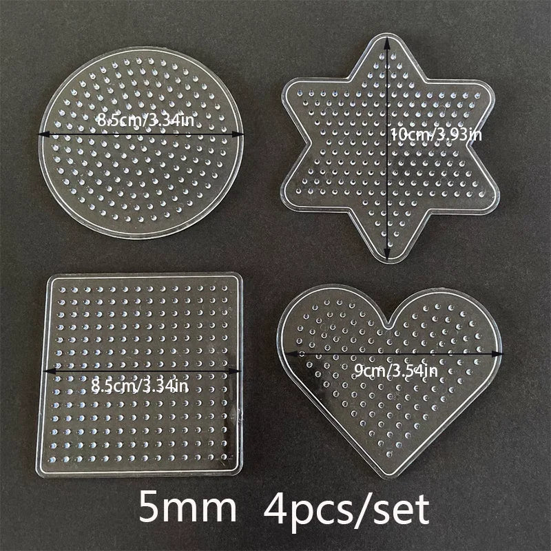 2.6/5mm Hama Beads Toy 24/72 Colors Perler Iron Beads Kit Kids 3D Puzzles DIY Toys Fuse Beads Pegboard Sheets Ironing Paper Set