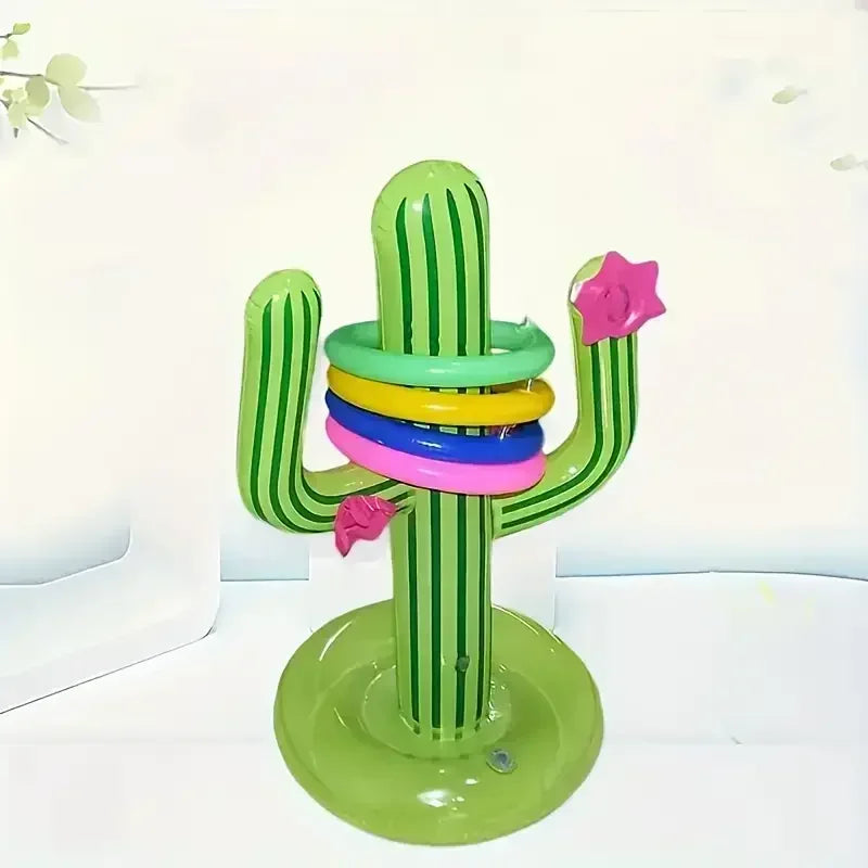 1 set of inflatable cactus, summer pool and beach interactive toys, this is an inflatable toy for outdoor pool parties and water