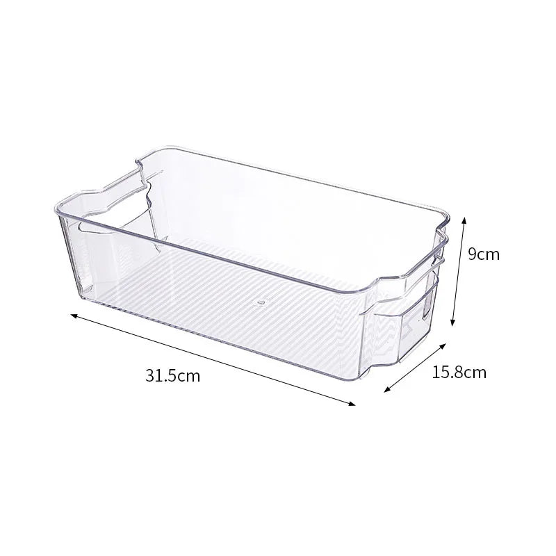 Transparent Refrigerator Storage Box Vegetable Fruit Organizer Fridge Clear Container for Kitchen Food Drinks Storage 2030