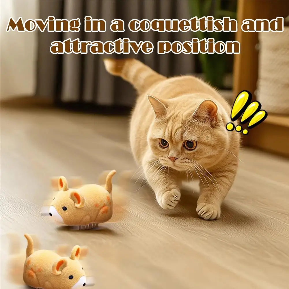 Interactive Cat Toys for Indoor Cats Cat Mouse Toy Electric Vibration Mouse Automatic Moving Kitten Toys Home