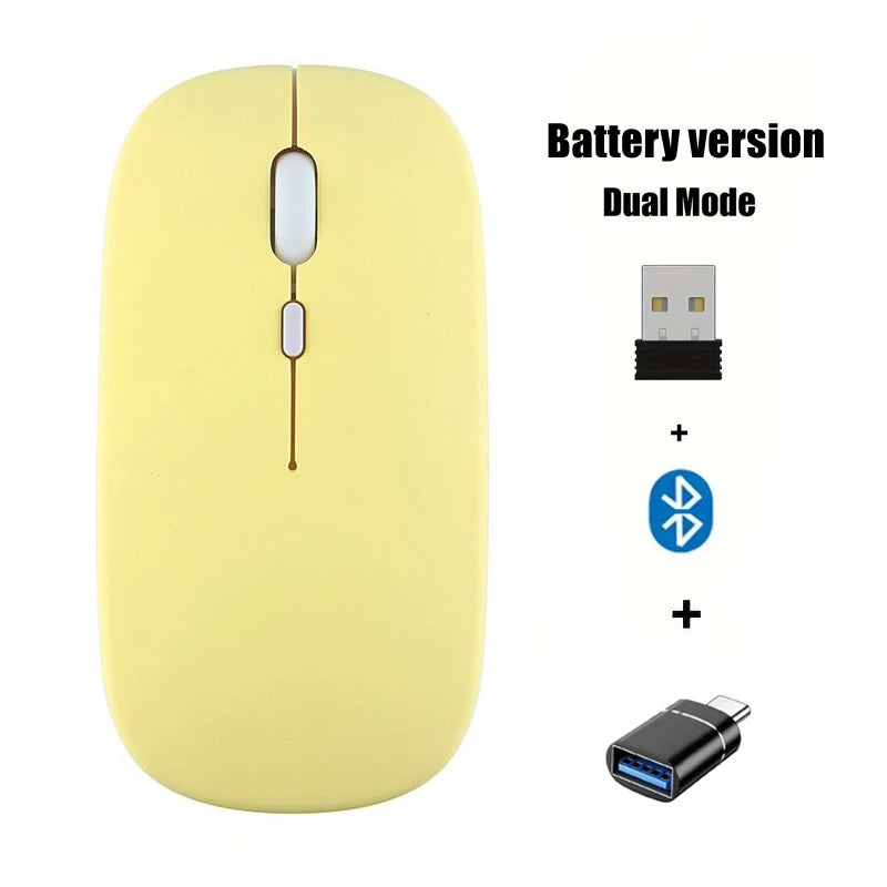 Silent Bluetooth-compatible Mouse Computer Laptop Optical Mouse Wireless for iPad Samsung Tablet Universal Mice Noiseless Gaming
