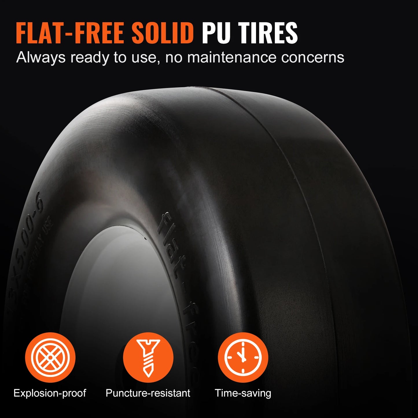SucceBuy Lawn Mower Tires with Rim Tubeless Tractor Tires 2Pack Tire Wheel Assembly Pneumatic Tires for Riding Mower LawnTractor