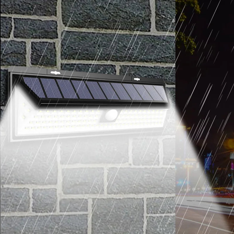 118 LED Solar Powered Motion Sensor Security Light Waterproof Garden Lamp Lights
