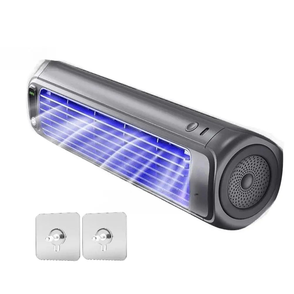 Portable Air Conditioner Fan Desktop Adjustable No Drilling 3 Speeds Cooling Rechargeable Wall Mount Fan Silent for Home