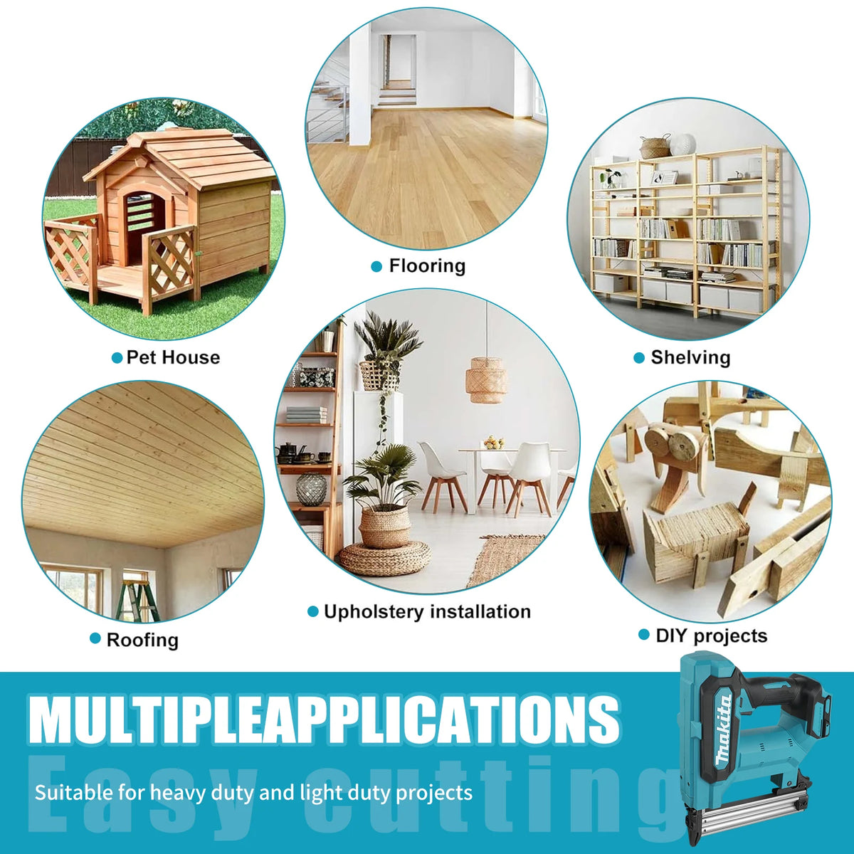 Makita F30 Straight Nails Staple Gun,18V Cordless Electric Impact Nail Gun,Riveting Gun,Carpentry Tools For Makita Battery