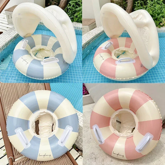 Rooxin Pool Float Baby Swim Ring Tube Inflatable Swimming Seat Ring For Kid Child Swimming Circle Beach Water Play Equipment