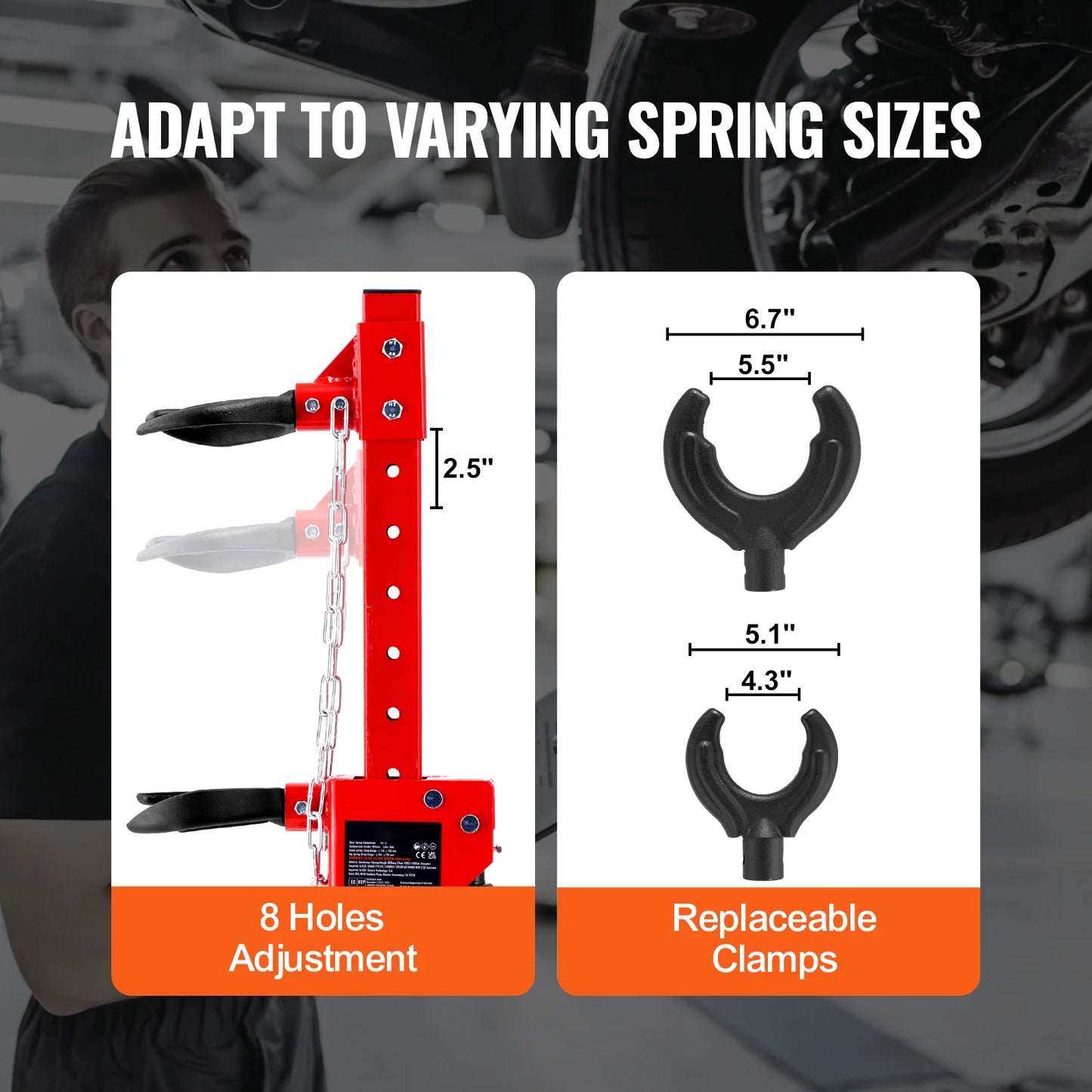 SucceBuy Strut Spring Compressor 4.5 Ton/9920 LBS Hydraulic Jack 1Ton Rated Compression Force Auto Strut Coil Spring Compressor