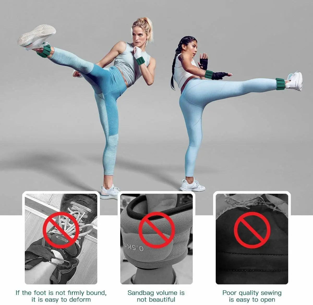 1 Pair Adjustable Ankle Weights Wrist Weight Bracelet Fitness Equipment Training