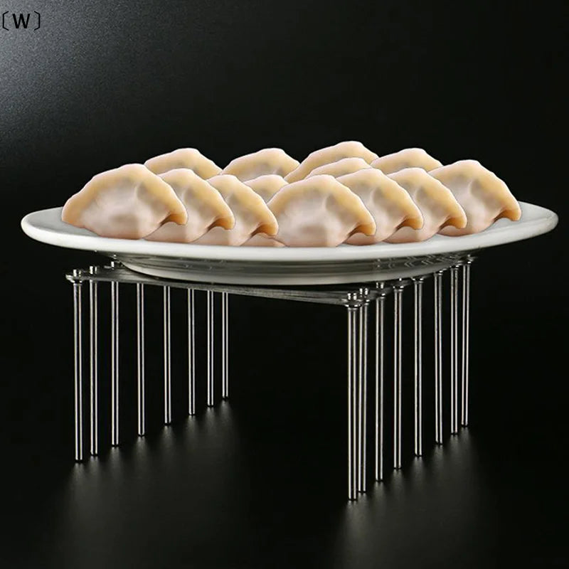 〔W〕Pot Lid Rack Pan Lid Organizer Retractable Foldable Stainless Steel Plate Dish Holder Shelf Tableware Storage Kitchen Gadgets