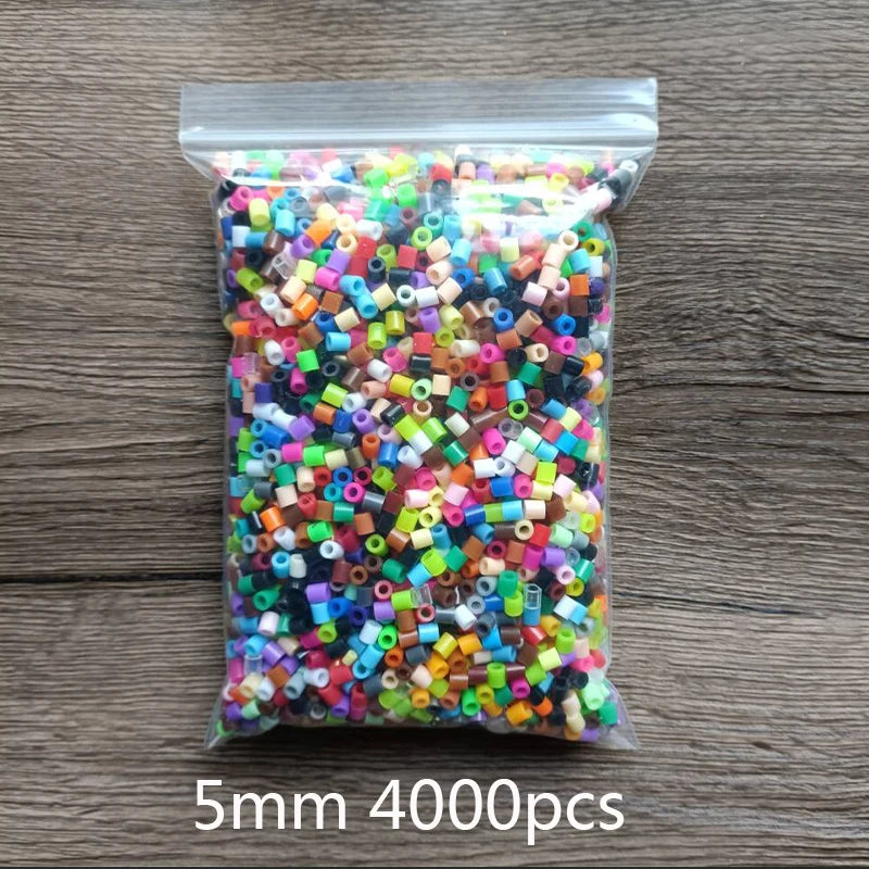 2.6/5mm Hama Beads Toy 24/72 Colors Perler Iron Beads Kit Kids 3D Puzzles DIY Toys Fuse Beads Pegboard Sheets Ironing Paper Set