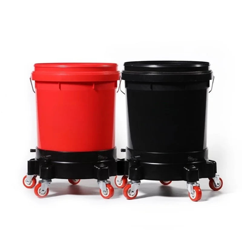 Car wash Removable Rolling Bucket Dolly 360° Turning Swivel Caster Detailing Kit with Wheels Storage Insert Locking Casters