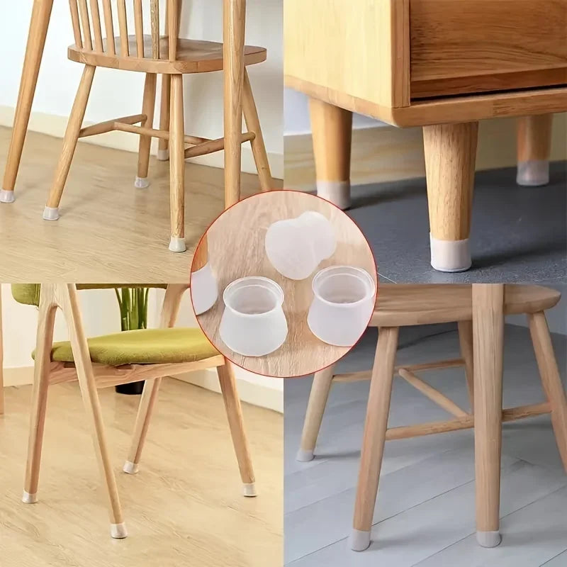 20Pcs/set  Furniture Chair Legs Protectors, Silicone Chair Leg Caps, Anti-slip Chair Leg Pads Caps Covers