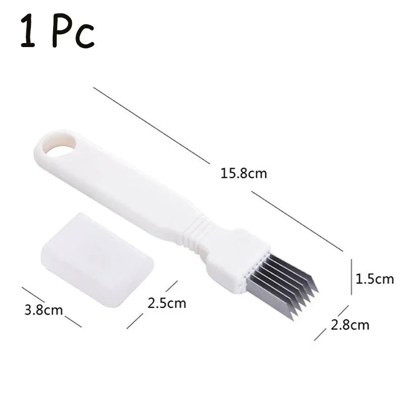 Stainless Steel Plum Blossom Onion Cutter Vegetable Chopper Pepper Slicer Grater Green Onion Shredded Knife Kitchen Cutting Tool