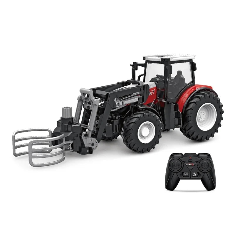 RC Car Tractors Trailer 2.4G Radio Controlled Farm Cars Farming Simulator Truck Miniature Farmer Animal Model Toys Children Boys