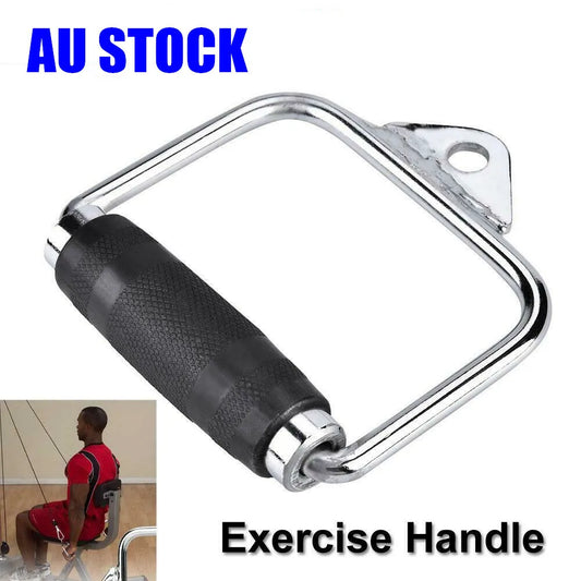 Cable Handle Attachment Machine Indoor Gym Training D-Handle Stirrup Rubber Grip
