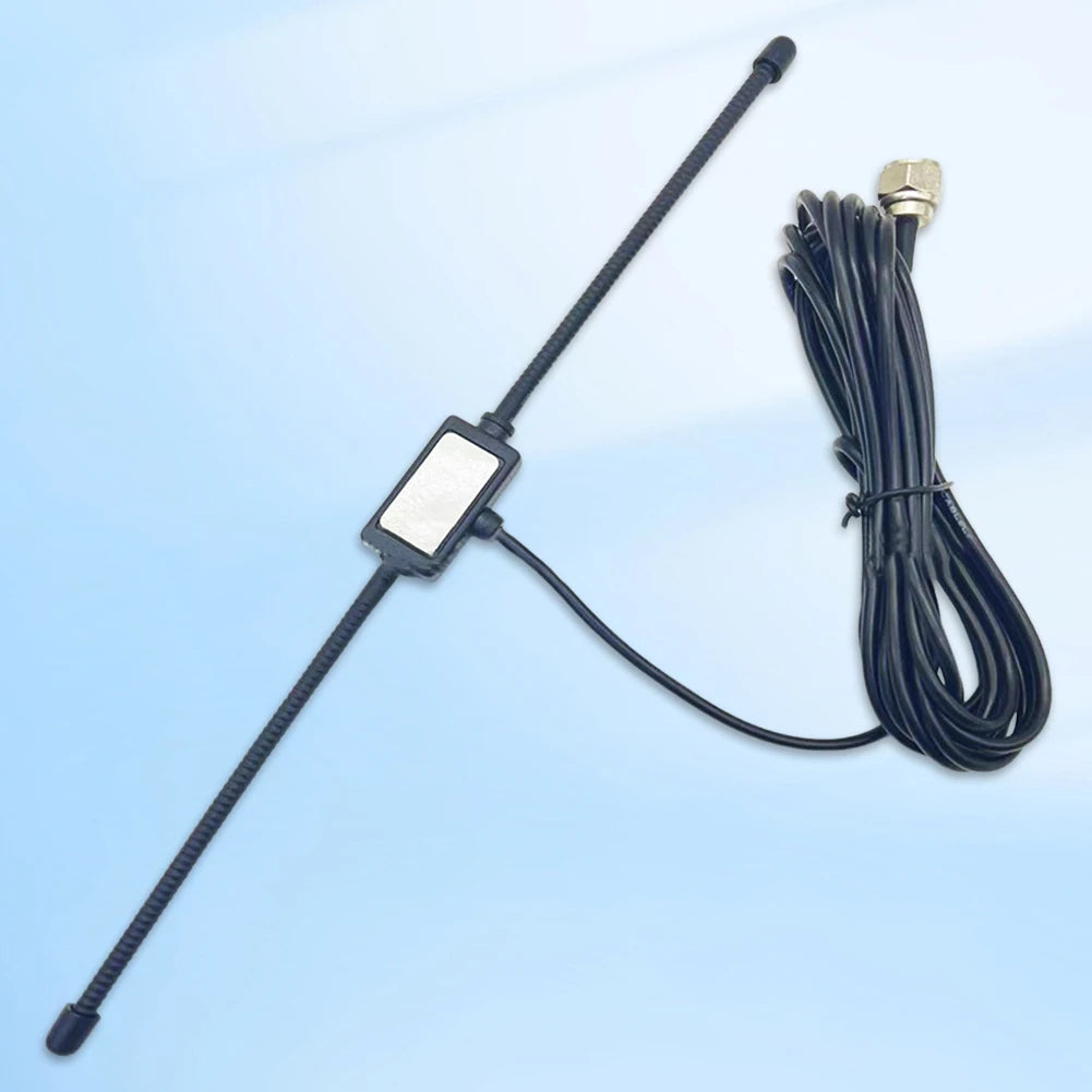 AM FM Radio Antenna F Female Head To TV 3.5Mono FM Sheep Horn Antenna Universal AM FM Dipole Antenna for Car FM TV Radio Station