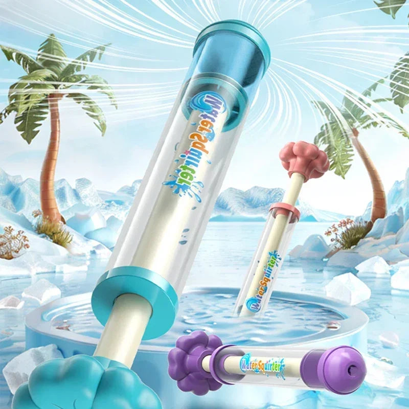 Fireworks Spray Water Pull-Back Water Gun Outdoor Splash Games for Pool Lawn Activities Kids Summer Interactive Water Spray Toys