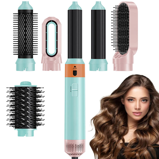 6-in-1 Multifunctional Hair Styling Tool Set – Curling Iron, Blow Dryer Brush & Straightening Comb for Versatile Hairstyles