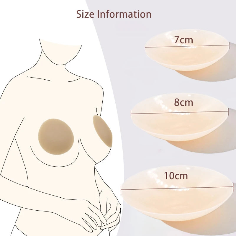 Nipple Cover Pasties Silicone Adhesive Sticky Bra Liner For Women Reusable Breast Sticker No Show Invisible Boob Tape