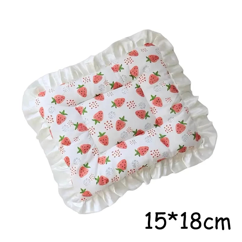 1/2pcs Doll Bed Baby Bunny Storage Box with Mat for Labubu Space Module Doll Sleep Cradle Cart Dolls Bed Furniture Accessories