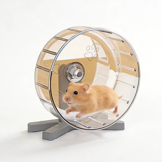 Hamster Wheel 12cm Super-Silent Exercise Wheels Dual-Bearings Quiet Spinner Running Wheels  Fits Any Hamster Cage Hamsters Toy