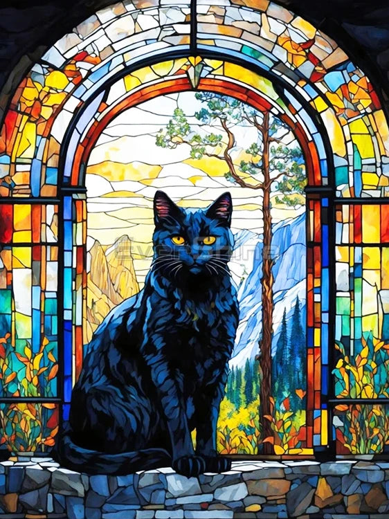 EverShine New Arrivals Diamond Mosaic Cat Lion Complete Kit Painting Animal Stained Glass Art Embroidery Dragon Halloween Decor