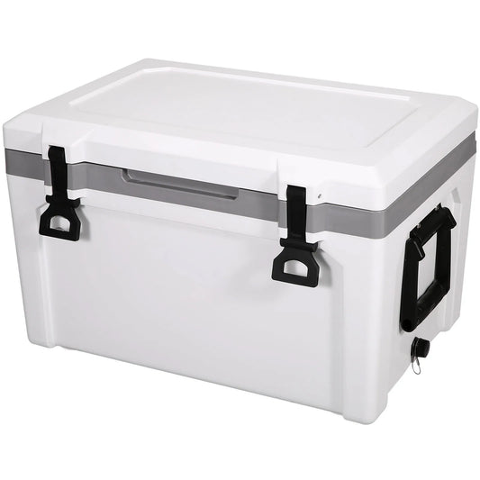 SucceBuy 25/33/45/52QT Portable Hard Cooler Fully Insulated Ice Chest Cooling Box Goods Basket for Beach Outdoor Camping Travel
