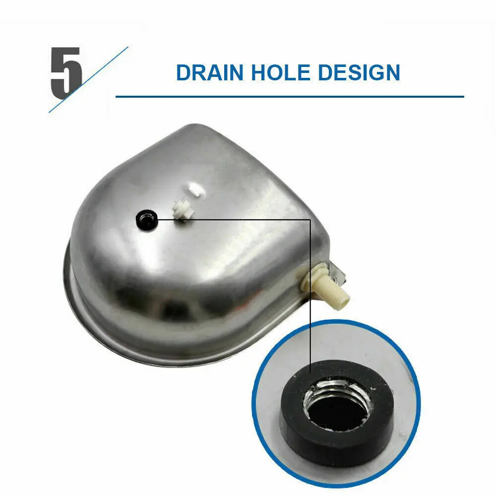 Stainless Steel Water Trough Bowl Automatic Drinking Dog Horse Chicken Auto Fill