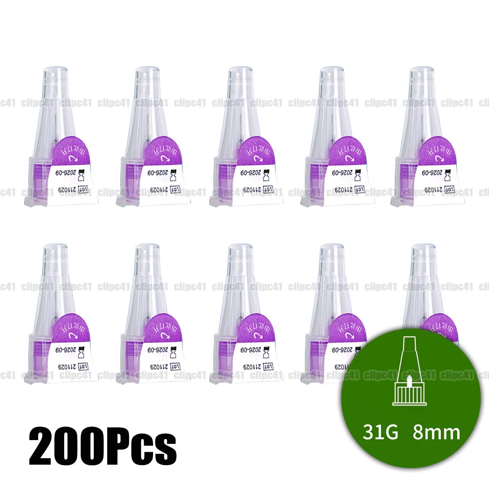 In Bulk 100-1000Pcs Insulin Cartridges For Lilly Insulin Injection Pen Individual Packaging Medical Insulin Needle 4mm/6mm/8mm