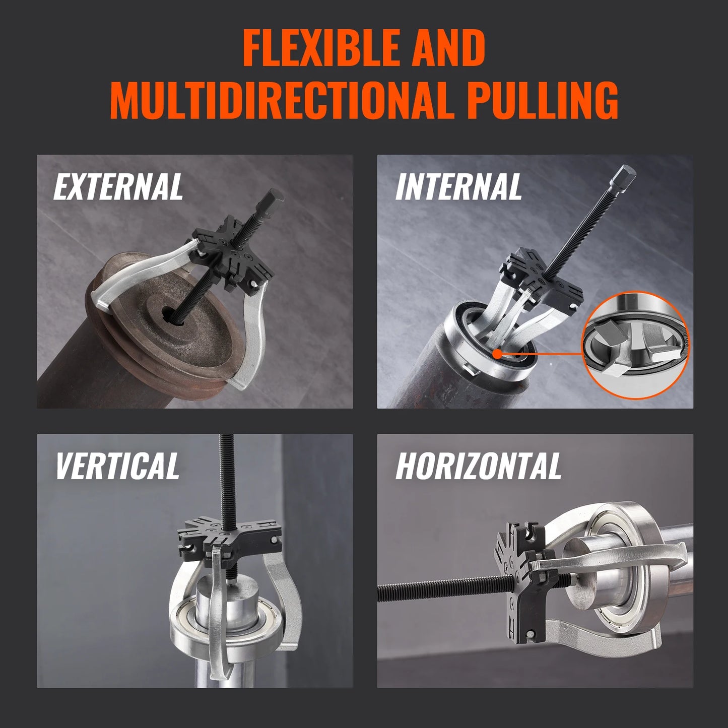 SucceBuy Gear Puller Set 3" and 7" Puller Kit 3 Jaw Gear  2 or 3 Reversible Jaws Wheel Puller 2-Piece
