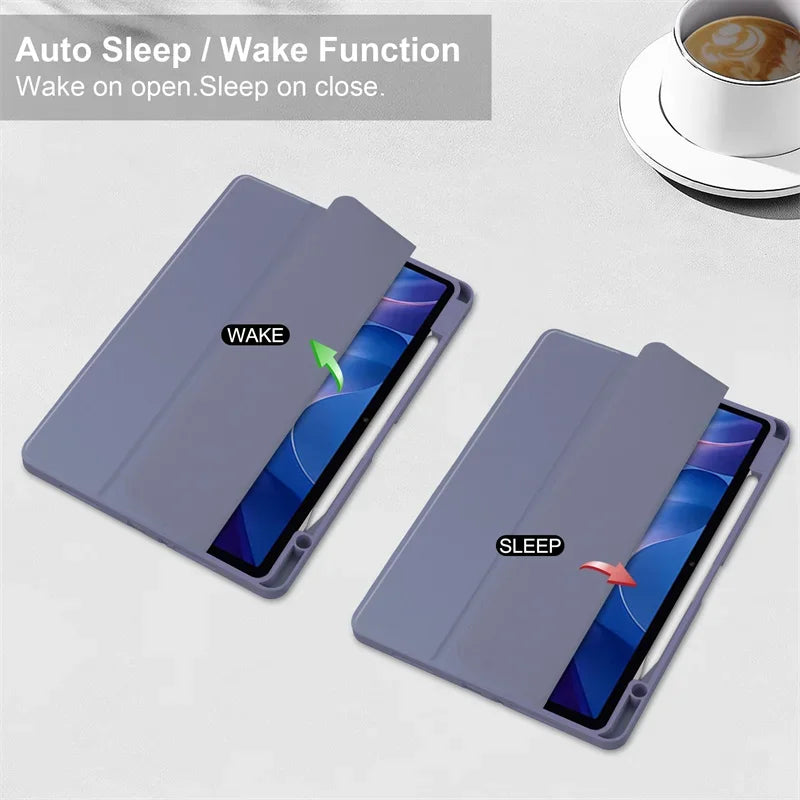 For Redmi Pad 2 Case with Pencil Holder Folding Stand Back Tablet For Coque Xiaomi Redmi Pad 2 2025 Case Cover 11 inch