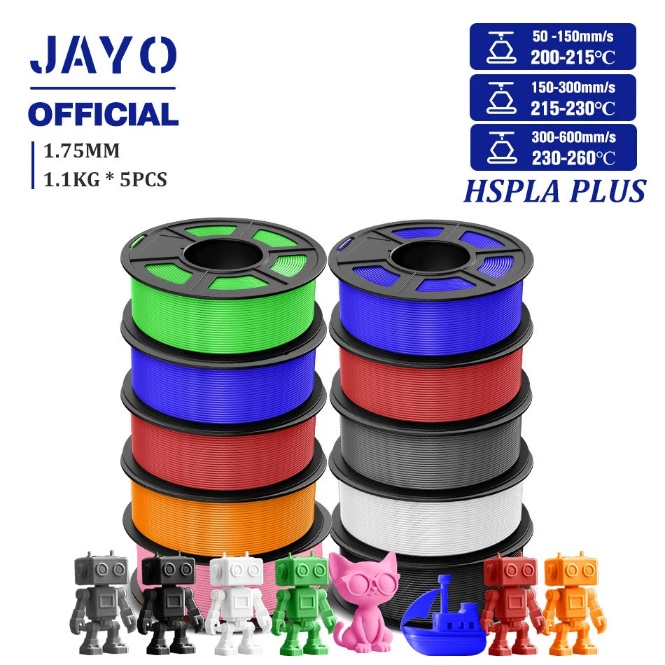 JAYOPLA Plus  Filament 600mm/s 1.75mm High Speed  PLA+ 3D Printer Filament High Flow 3D Printing Mateials Fit Most 3D Printers
