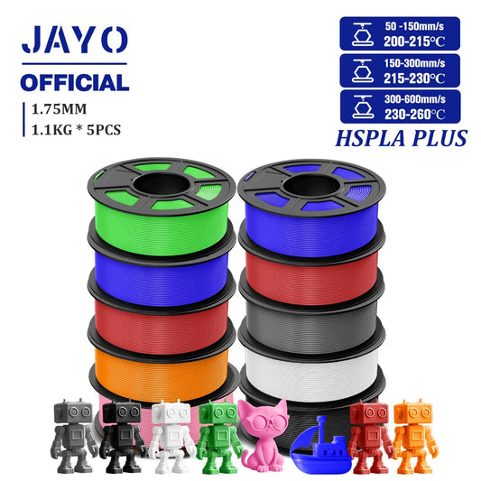 JAYOPLA Plus  Filament 600mm/s 1.75mm High Speed  PLA+ 3D Printer Filament High Flow 3D Printing Mateials Fit Most 3D Printers