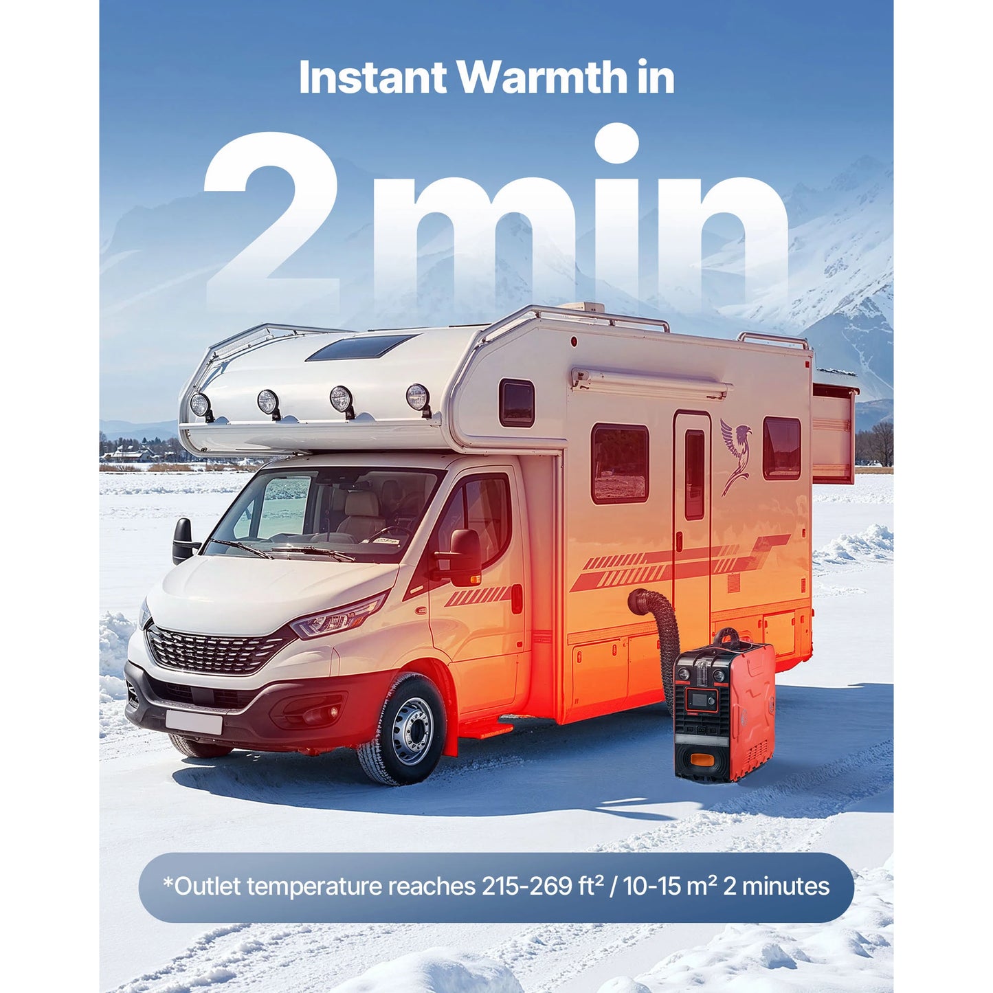 SucceBuy Diesel Heater 8KW DC 12V 24V All In One Portable With Bluetooth APP Control Remote LCD Screen For Vehicles Vans RVs Cam
