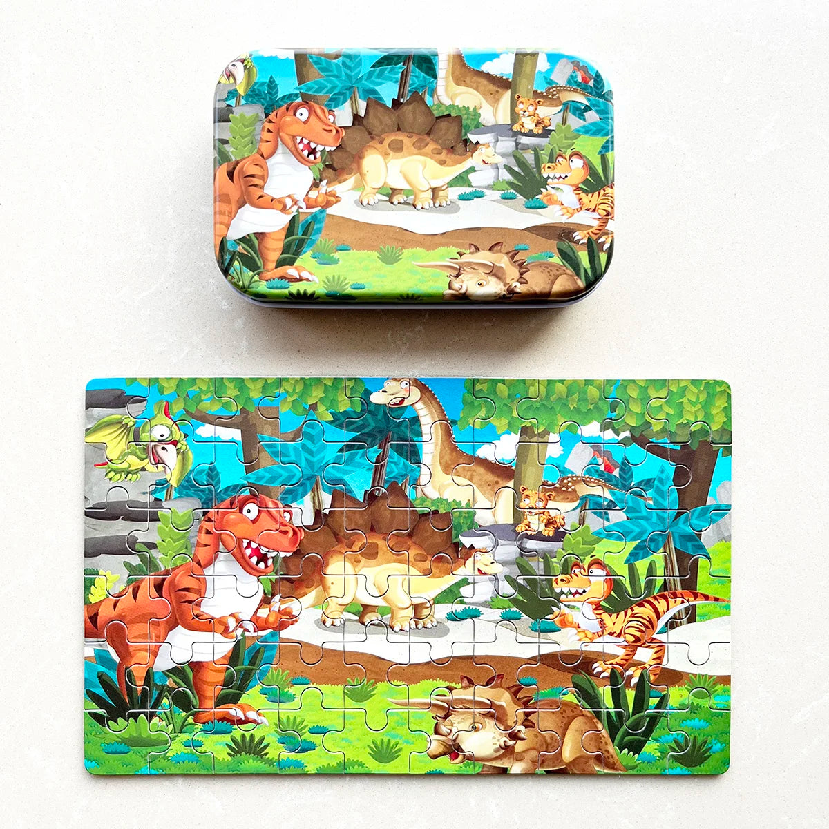 1pc 60piece Jigsaw Puzzle for Kids Educational Toys Children Cartoon Animal Puzzles Intellectual Development Montessori Games