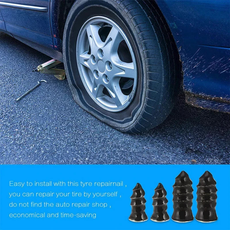 22PCS Universal Car Motorcycle Truck Vacuum Tire Repair Tubeless Nail Rubber Nails Tubeless Rubber Nails Tire Puncture Repair