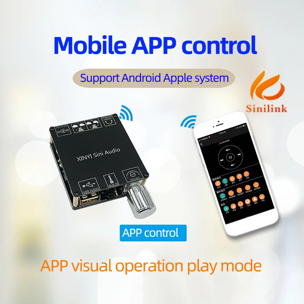 XY-C50L 50Wx2 Bluetooth-Compatible Stereo Audio Module Subwoofer Amplifier Board