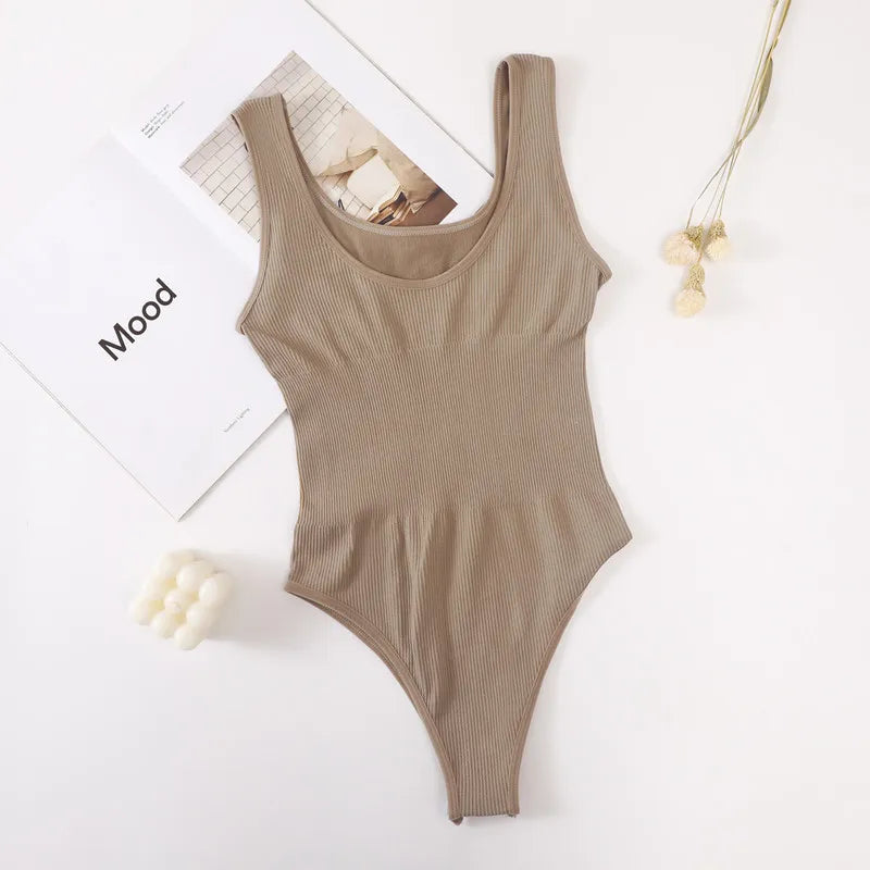 Women Non-wire Bra And Panties Set Seamless Underwear Lingerie Set Tummy Control Shapewear Slimming Thong Female Jumpsuit